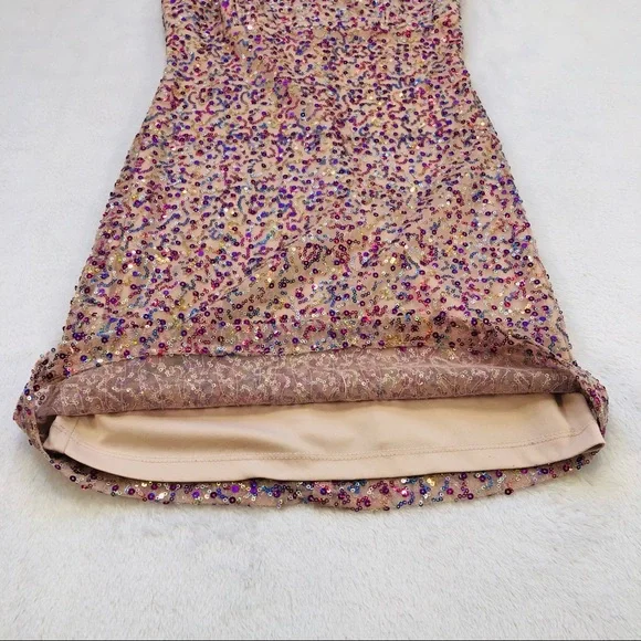 Tweeze Me, Colorful Sequin Mini Dress, Size 5 - Picture 6 of 16